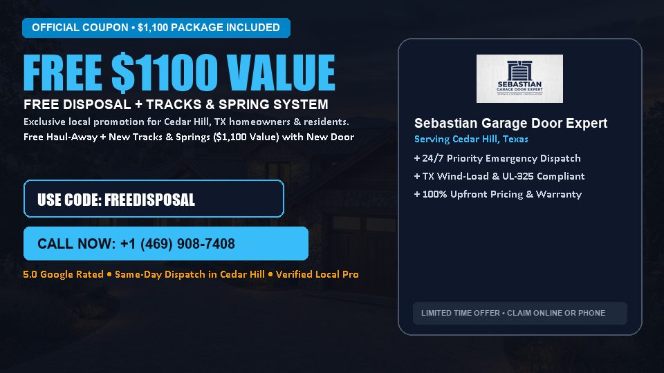 Sebastian Garage Door Expert FREE Haul-Away & Heavy-Duty Tracks with New Door